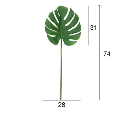 20 шт. поддельные моделирование Искусственные тропические Пальмовые Листья зеленые листья монстеры для рождества дома сада Свадебные украшения - Цвет: AD