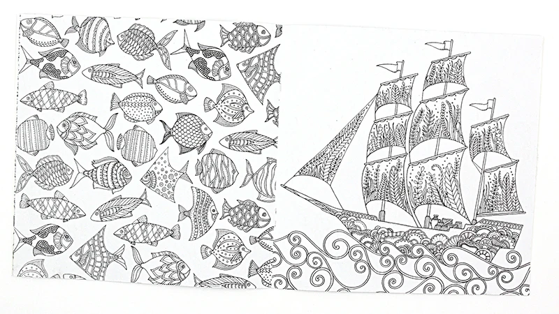 Книжка раскраска Потерянный океан 1 шт. 24 страницы|books for children|coloring bookdrawing art book |