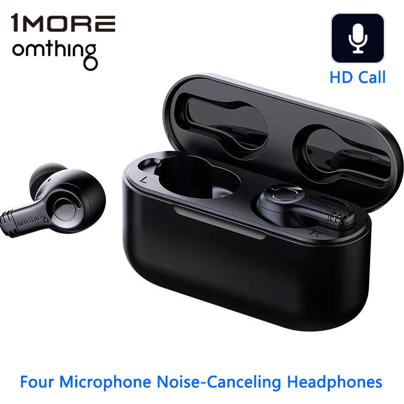 1MORE Omthing Wireless Headset Gamer IPX5 Waterproof In-Ear With 4 HD Microphone Noise Cancelling Earphone Bluetooth Compatible |