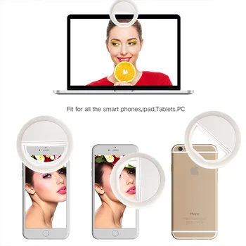 

Universal Luxury LED Ring Light Photography Selfie Luminous Flash Ring Fill Clip video lighting studio for Photo Phone