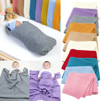 

Newborn Baby Knit Crochet Swaddle Satefy Wrap Swaddling Blanket Warm Sleep Bag