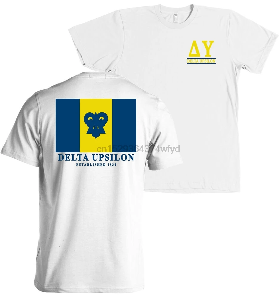 Delta Upsilon флаг братства Bella + холщовая футболка Новинка |