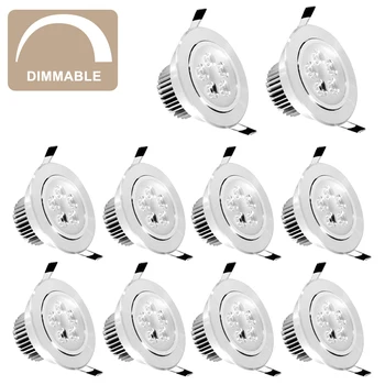 

10 PCS LED Dimmable Ceiling Downlight 3/5/7W 220-240V Recessed Cabinet Wall Spot Light Down Lamp Spot Light With LED Driver