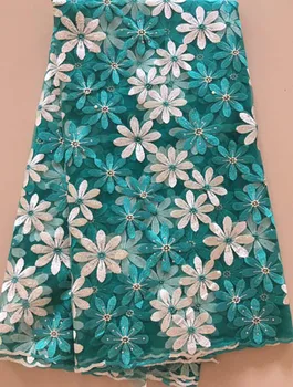

French Net Lace Fabric 2020 Latest African Lace Fabric With Embroidery Mesh Tulle Lace Fabric High quality Nigerian Lace HLL2868