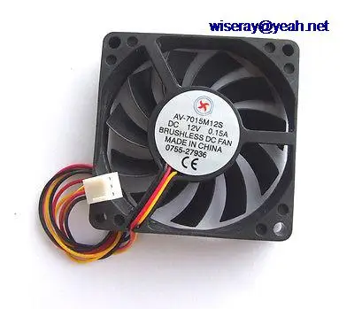 

DHL/EMS 50PC 3PIN Brushless Cooling Fan DC12V DC Fans 70mm x 70mm x 15mm Blower Fan 7015s-A8