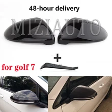 Para vw golf 7 mk7 7.5 gti para touran 2013-2020 tampas de espelho retrovisor lateral sinais golf 7 espelho ferramentas caso preto brilhante