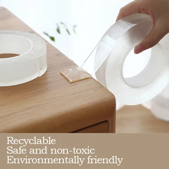 

1M/3M/5M Reusable Nano Magic Tape Double Sided Tape Nano Traceless Waterproof Adhesive Tape Loop Disks Tie Glue Gadget