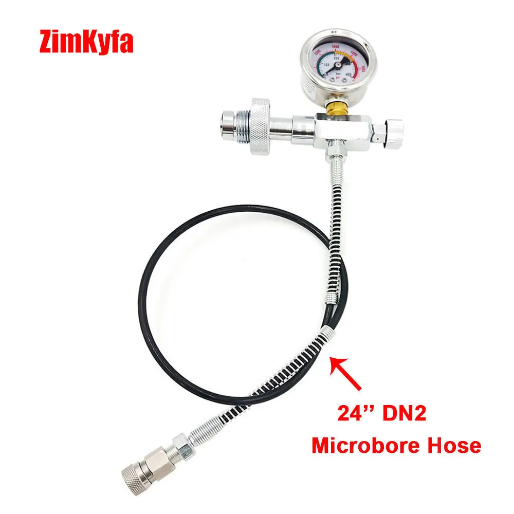 Пейнтбол PCP заполняющая станция 40mpa/4500psi Din заполнение зарядный адаптер с 24 &quot/36&quot