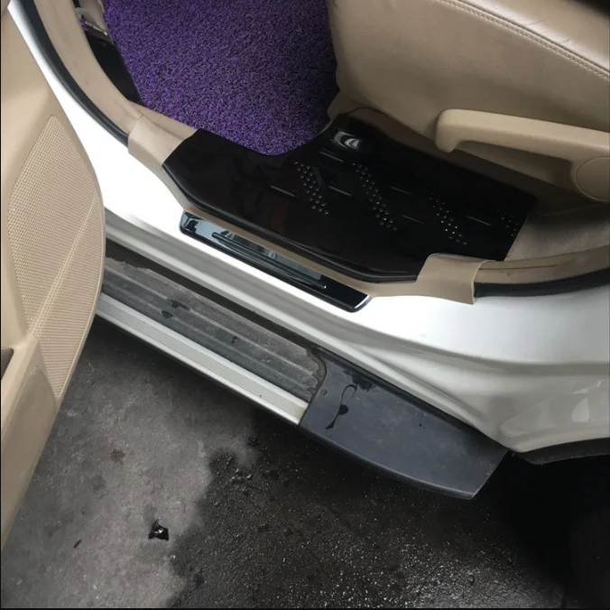 Для Toyota highlander 2009- Нержавеющая сталь оригинальная Накладка на порог двери приветствуется защита педали автомобильные аксессуары