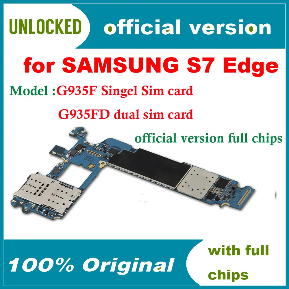 Placa base G930F G930A G930P G930T G930V G935FD G930FD para Samsung Galaxy S7 Edge G935F G935A G935V G935T G935P Original