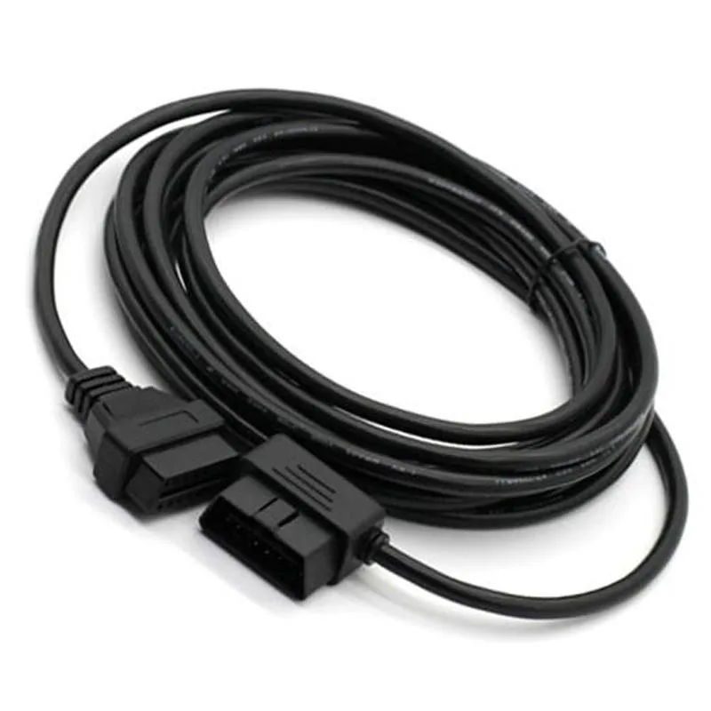 L Тип 5 м OBD2 16 Pin Мужской к женскому l-образный локоть удлинитель 16pin к 16pin полный доступ OBD 2 Разъем диагностический инструмент