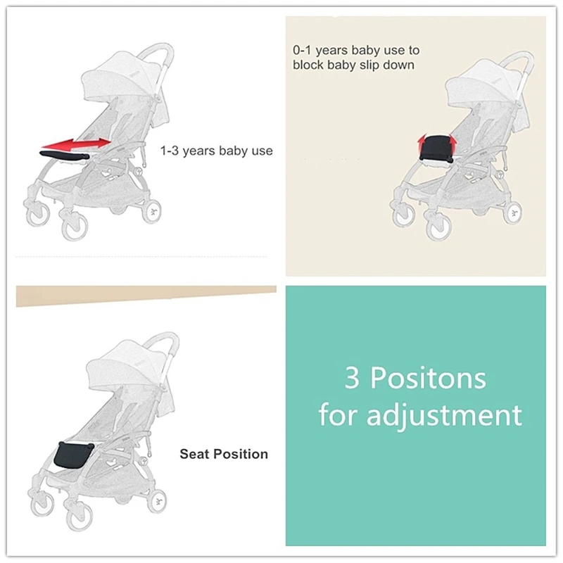 Подставка для ног для коляски, 6,5 дюймов, больше, аксессуары для детской коляски, расширение ног, коляска для новорожденного, Подножка(черная