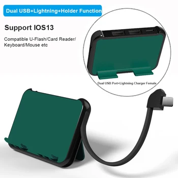 

OTG Adapter For iPhone iPad Lightning To USB 3 Camera Adapter USB Hub OTG Cable Flash Card Reader Converter For iPhone Holder