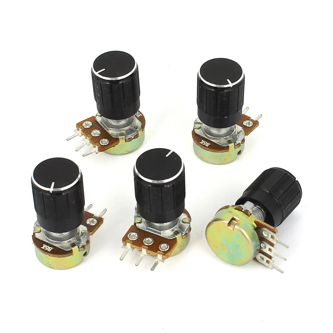 

uxcell 5 Pcs 5K OHM Linear Taper Rotary Potentiometer 5KB B5K Pot