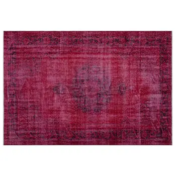 

Handmade Red Vintage Overdyed Turkish Area Rug 181x269 Cm-5'11''X8'10''
