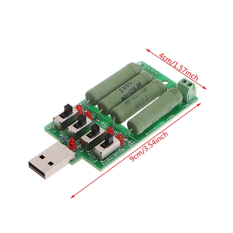 USB электронный резистор нагрузки разрядки сопротивления Регулируемый 15 тестер