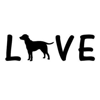 

15.2*4.7cm Love Labrador Dog Personality Decals Stickers computertoon Animal computer Window Decorative Sticker
