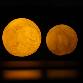 

3D Moon Lamp Rechargeable Remote Intelligent Switch Bedroom Bookcase Decorative Night Light Home Decor Creative Gift