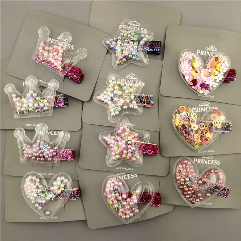 Exquisite Kids Women Girls Sequins Hairpin Star Hair Clip Accessories Party Gift 