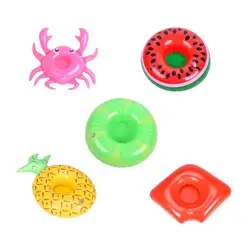 Porte boissons gonflables, 5 pièces, pour les fêtes à la piscine, porte gobelet flottant, plateau à eau, pour le Football 