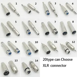 3Pin XLR Female To 6.35mm Male Mono Jack Lead Adapter Microphone 3pin XLR male to RCA female Leader Adapter Nickel Plated
