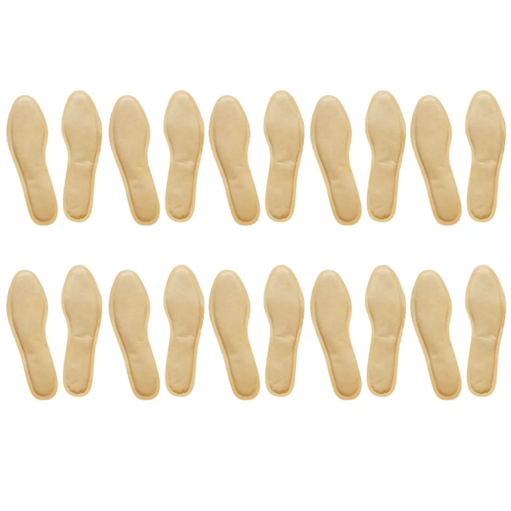 10 Pcs Self-heating insole heating warm foot paste hot post winter Breathable warm foot insoles Warm Insole Heated insole#C