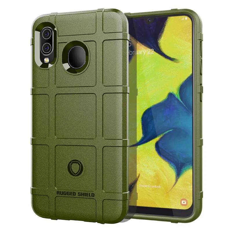 Армейский зеленый Противоударный чехол для samsung Galaxy A50 A30S A30 A20 A10 A40 A70 A20E S10 A9 S8 плюс A51 A71 противоударной защитной плёнки для воздействия TPU Защитный чехол Чехол - Цвет: Армейский зеленый