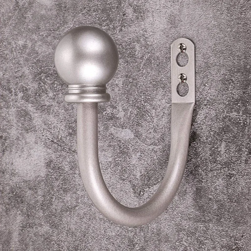 Set of 2 Metal Decorative Curtain Hold Backs, Wall Mounted Window Drapery Tiebacks for Bedroom, Livingroom, Office Come with Scr
