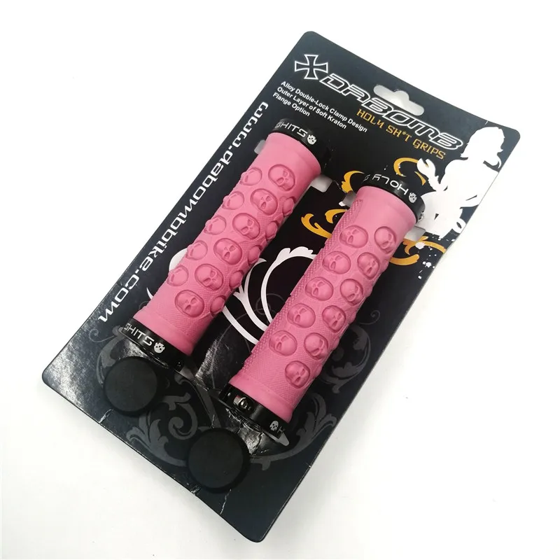 Pink Велосипедные ручки, 22,2 мм, 130 мм, складные, велосипедные, BMX, MTB, для городской дороги, велосипедные ручки, сплав, двойной замок, зажим, TPR резина, Нескользящие ручки - Цвет: Pink