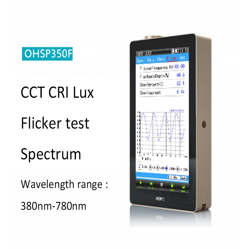 가시 플리커 분광계 빛 계량기, OHSP350F, 380-780nm