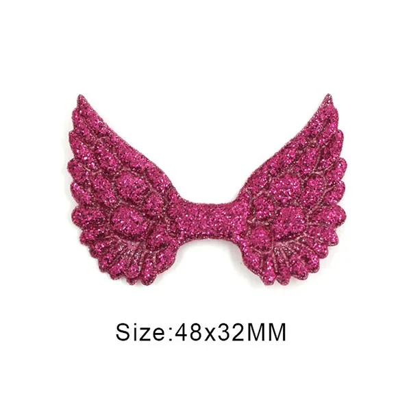 Small Rose Wing 20 шт., блестящие нашивки с крыльями ангела, разноцветные Блестки для детей, пришитые на одежду, сделай сам, заколки для волос, головные уборы, украшение торта - Цвет: Small Rose Wing