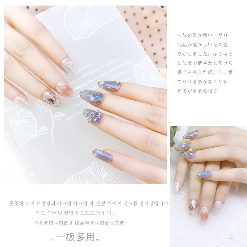 Acrylic Tabletop Acrylic Nail Art Display Irregular Board Transparent Nail Art Showing Holder, Acrylic Dust-proof Display Board