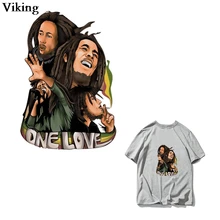 Singer Bob Marley Fashion Thermal Patches Cool Heat Transfer Patch Stickers Iron-on Clothing Thermal Patches For Jacket G0229