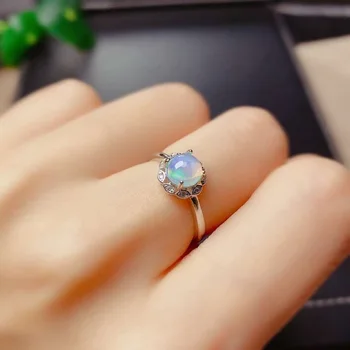 

Natural And Real Opal Ring Wedding Engagement Rings for Women 925 sterling silver Ring