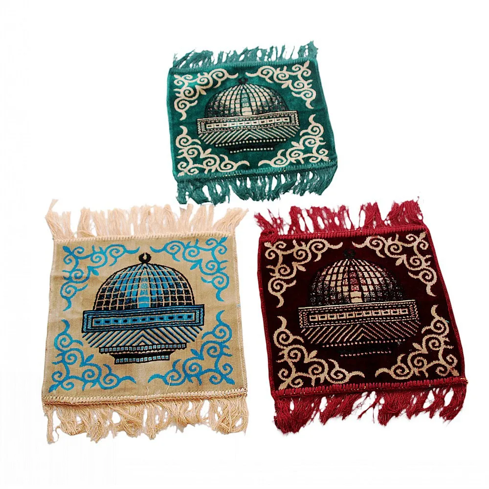 New 32*32cm Small Islamic Muslim Prayer Mat Blanket Salat Musallah Rug Tapis Carpet Tapete Banheiro Praying | Дом и сад