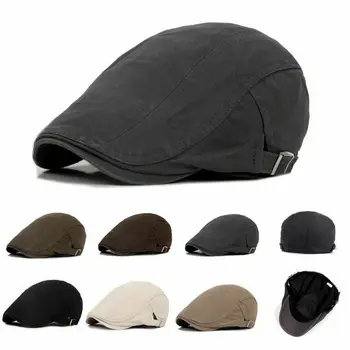 

Fashion Mens Hat Berets Cap Golf Driving Sun Flat Cap Fashion Cotton Berets Caps for Men Casual Peaked Hat Visors Casquette Hats