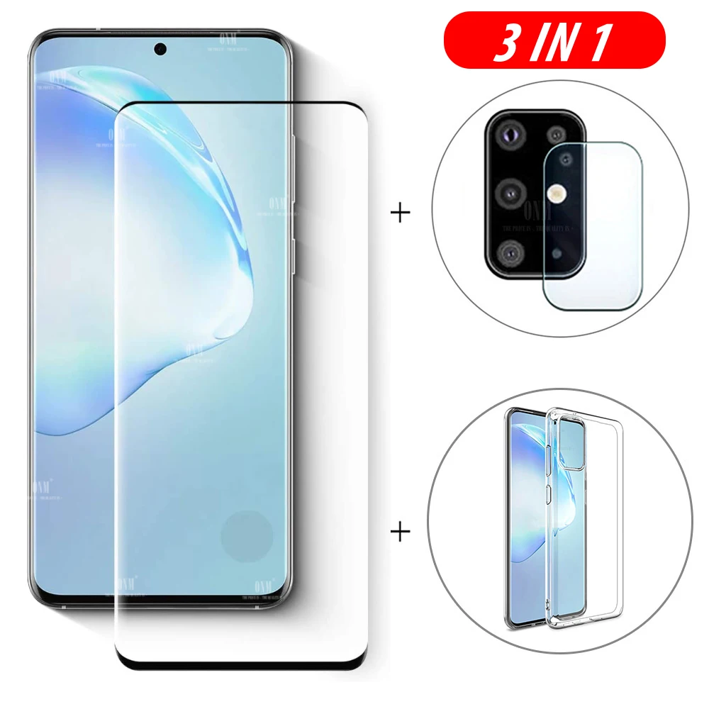 3D стекло 3 в 1 + чехол для Samsung Galaxy S20 ультратонкая защитная пленка из закаленного