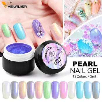 

Venalisa New Arrival Gel Varnish Bling Pearl Color Gel Lacquer Seashell Nail Salon Nail Art Decoration Multicolor Gel Polish