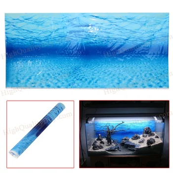 

Blue Sea Ocean Background Poster Picture Fish Tank Background Painting Wall Sticker Home Decoration
