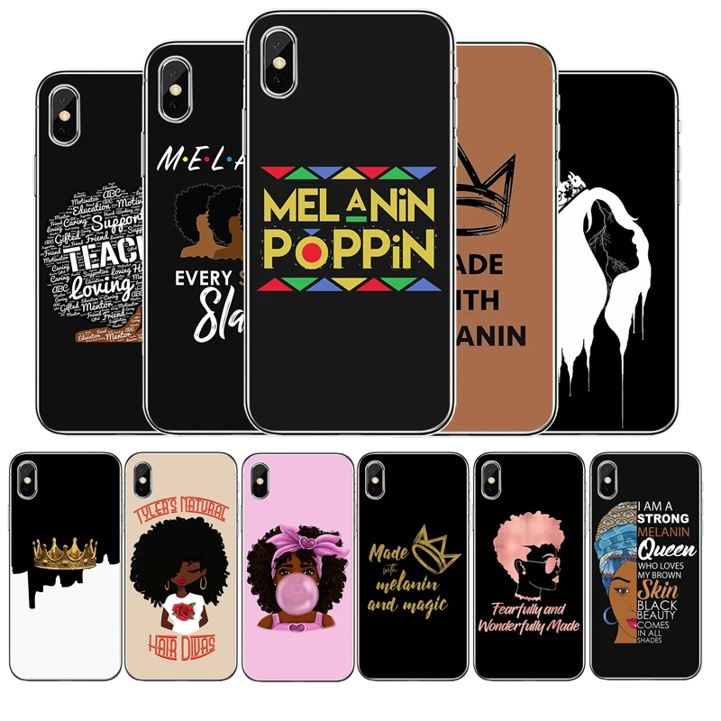 Силиконовый чехол Magic Queen Melanin для iphone 11 Pro MAX 5 6 7 8 9 10 X XS XR XSMAX Plus мягкий из ТПУ |