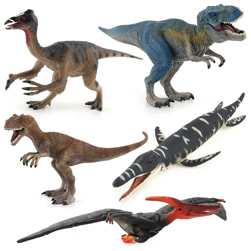 

Jurassic Dinosaur Series Animal Model Garage Kit Decoration Toy Children Boy Pterosaur Tyrannosaurus Slide Tooth Dragon