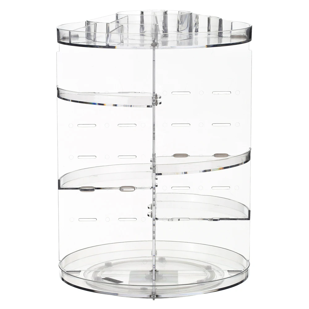 

Hot New 360 Degree Makeup Organizer Rotation Multi-Functional Cosmetics Storage Box DIY Adjustable Height for Beauty Supplies Co