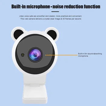 

Plug And Play With Microphone Conference Teaching USB Webcam ABS Computer Free Driver Online Chatting Live Streaming HD 1080P