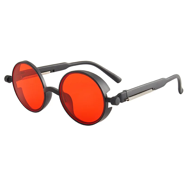 Classic Vintage Metal Steampunk Sunglasses Men Women Fashion Round Glasses Brand Design Sun Glasses High Quality Oculos De Sol blue blocker glasses