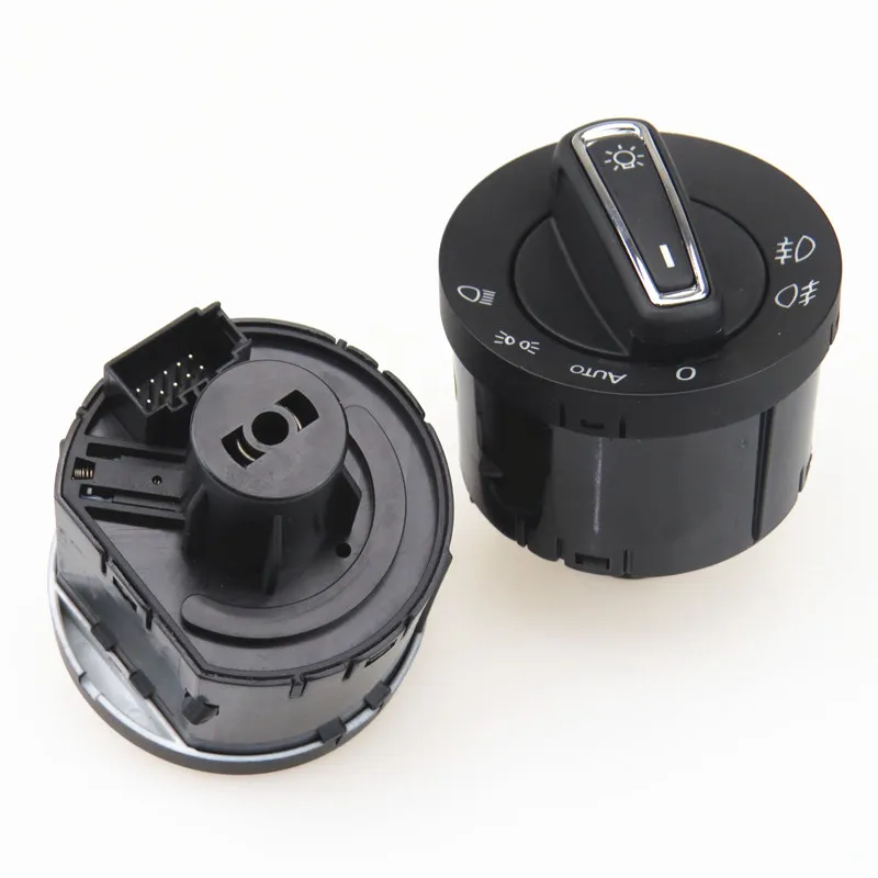 

AZQFZ 2x Chrome Auto Light Switch Head Light Button Fog Lamp Knob For VW Golf MK7 Tiguan L Touran L 5GG 941 431 D 5GG 941 431D