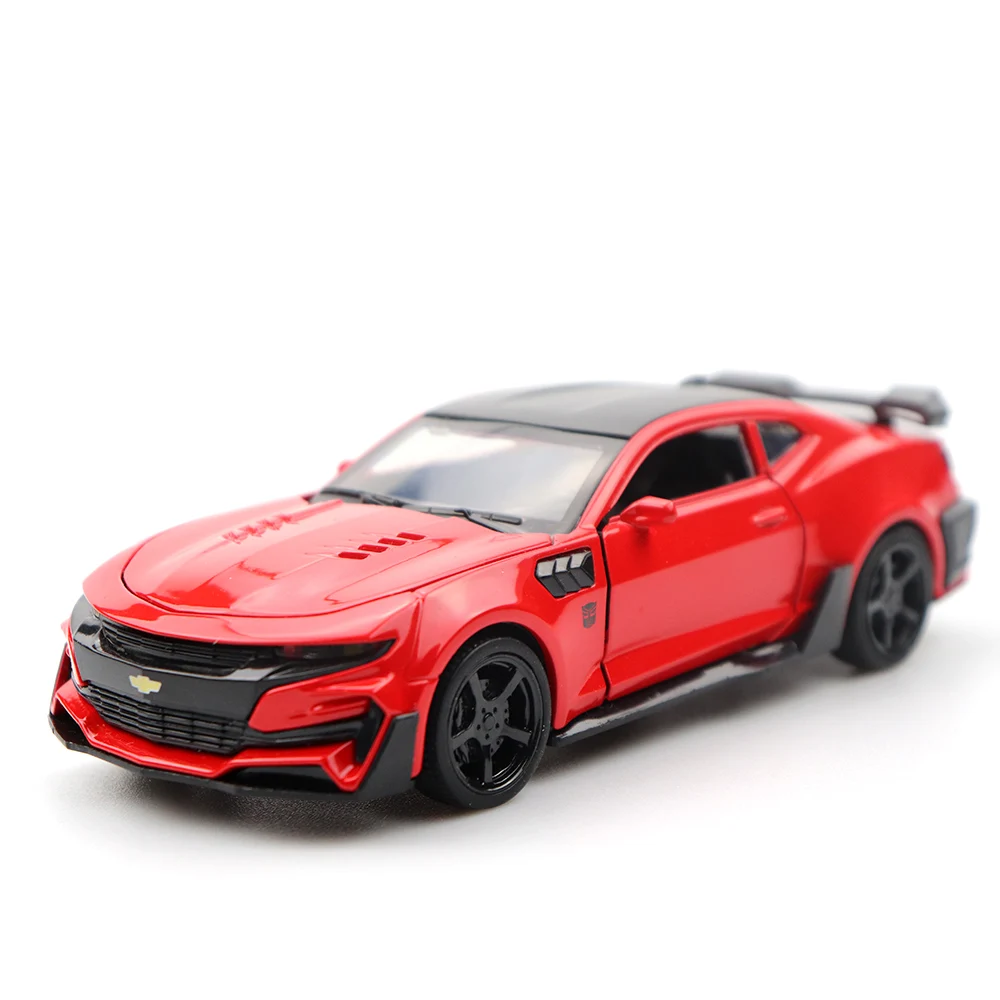 

1:32 Chevrolet Comalo Red Car High Simulation Alloy Diecast Car Model Pull Back Sound Light Collection for Children's Gifts 1Pc