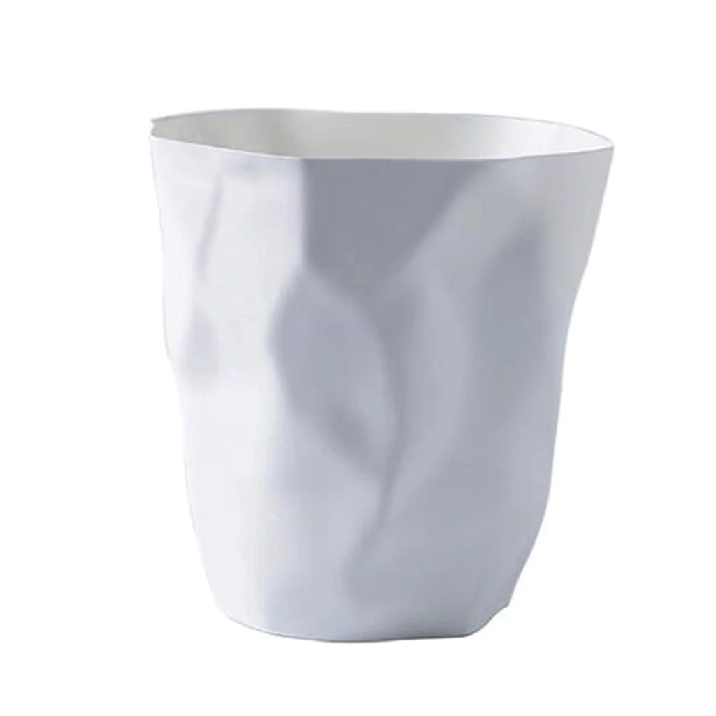 

Round Open Trash Can Rubbish Bin Creative Garbage Waste Home Office 9L