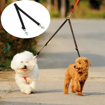 

Double Twin Lead Walking Leash Double Dog Pet Lead Leash Splitter Coupler with Clip for Collar Harness For 2 Twin Dogs