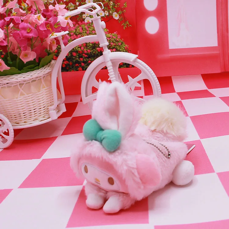 ЯПОНИЯ Sanrio Мультяшные плюшевые игрушки кролик Kitty Peluche Brinquedos мягкие животные Juguetes собака белый кулон эльф для девочек