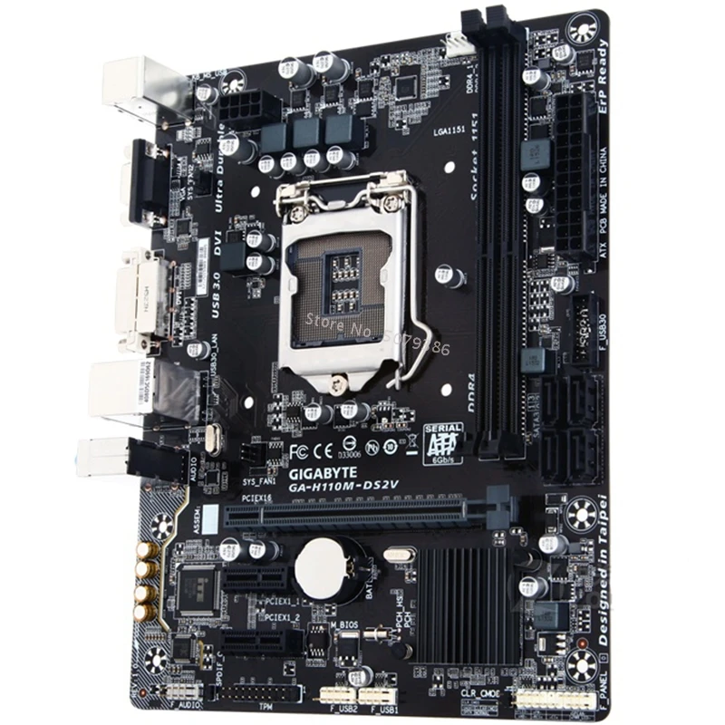 most powerful motherboard For GIGABYTE H110M-DS2V DDR4 Desktop GA-H110M-DS2V Motherboard H110M H110 Socket LGA 1151 32GB VGA DVI USB3.0 Used Mainboard best pc motherboard brand